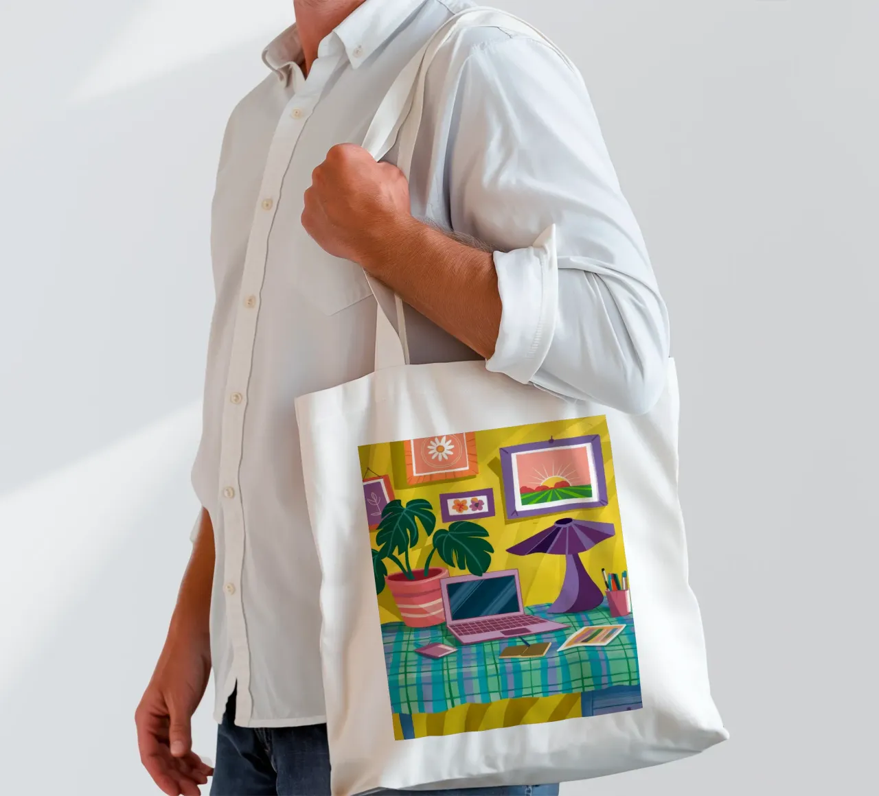 Oasi di giardino per computer portatili borsa in juta da FadeAura