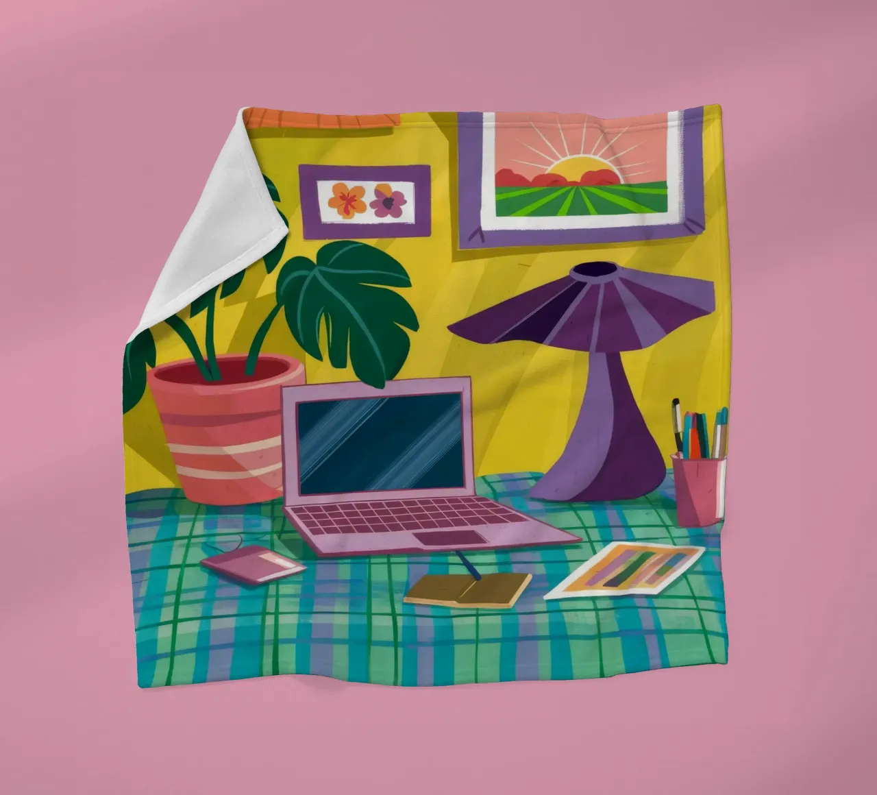 Oasi di giardino per computer portatili coperta in pile da FadeAura