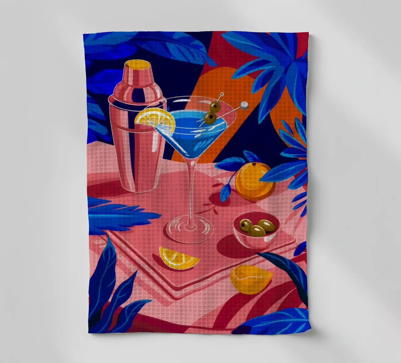 Soirée cocktail tropicale torchon de Muse Artworks