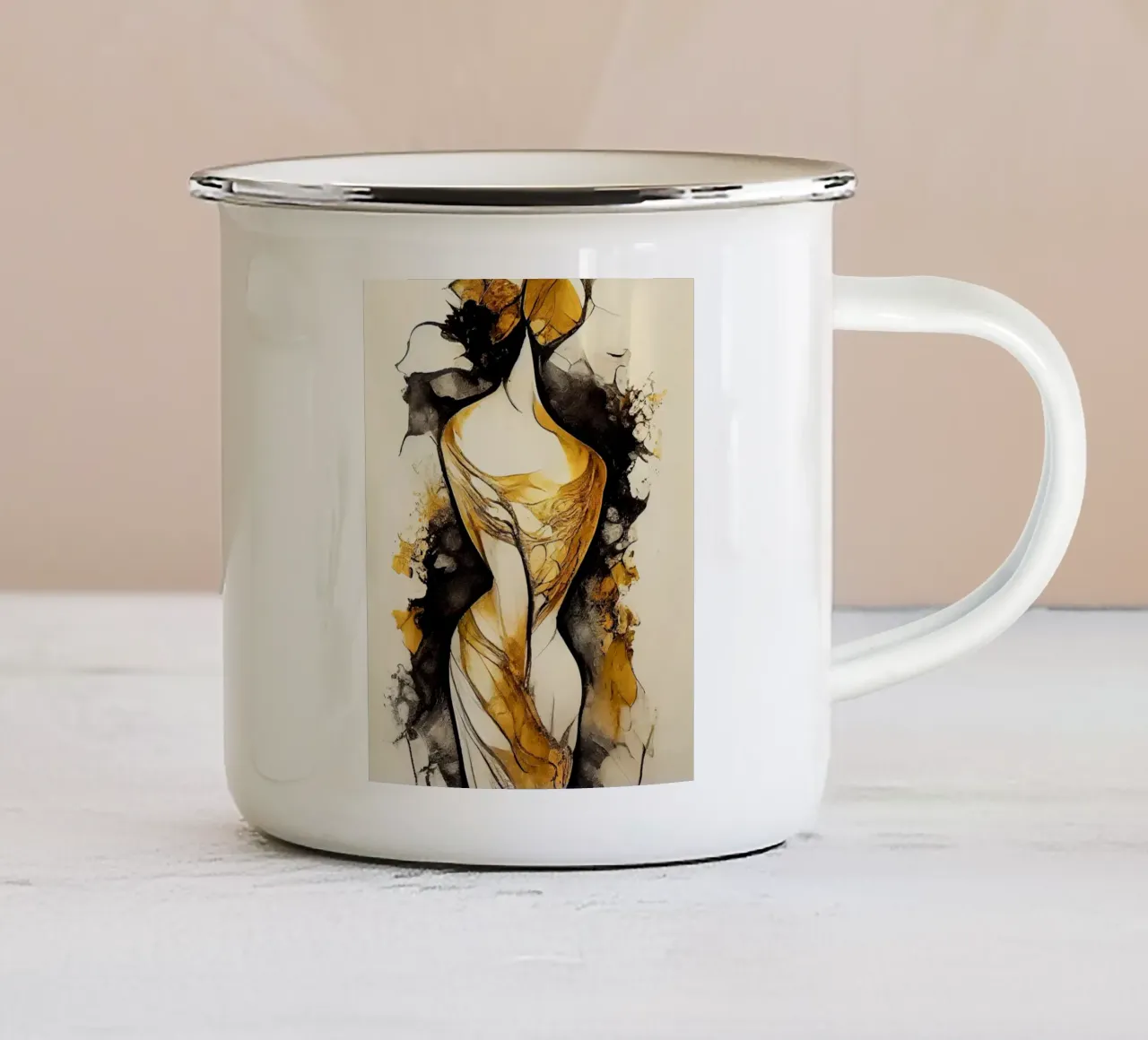 Arte da parete di Imagine tazza in smalto da Imagine