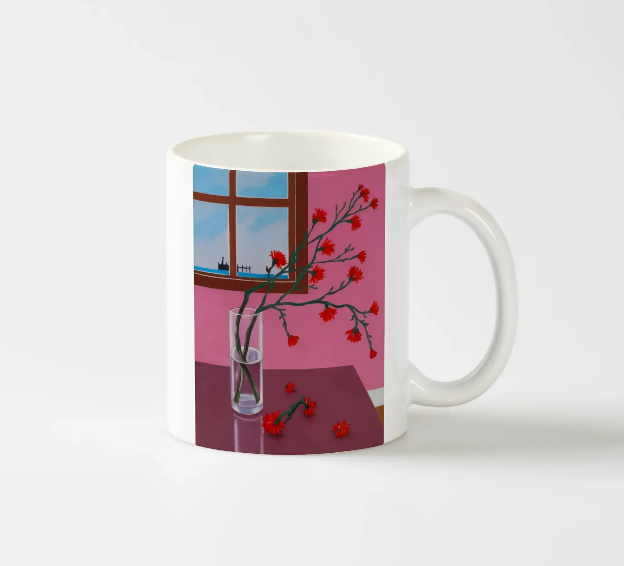 Ramo di bacche rosse tazza in ceramica da FadeAura