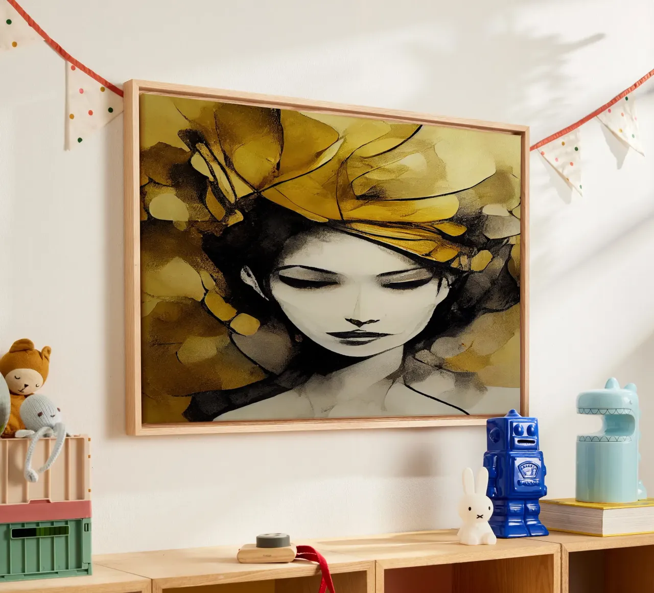 Muurkunst van Imagine canvas met Baklijst van Imagine