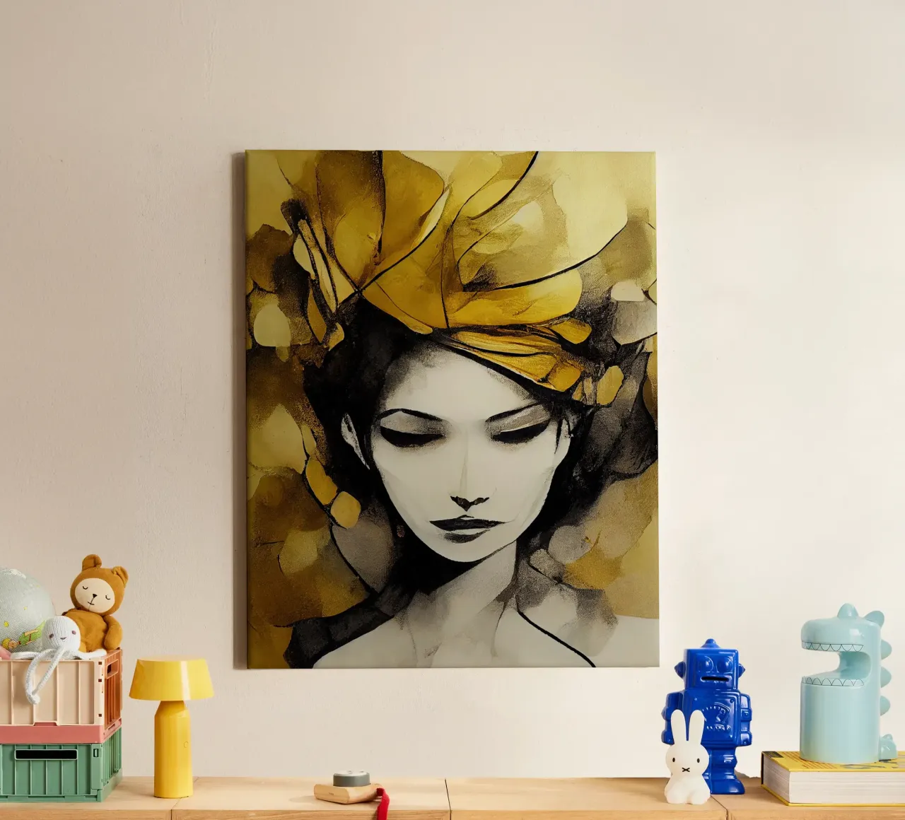 Muurkunst van Imagine canvas met Baklijst van Imagine