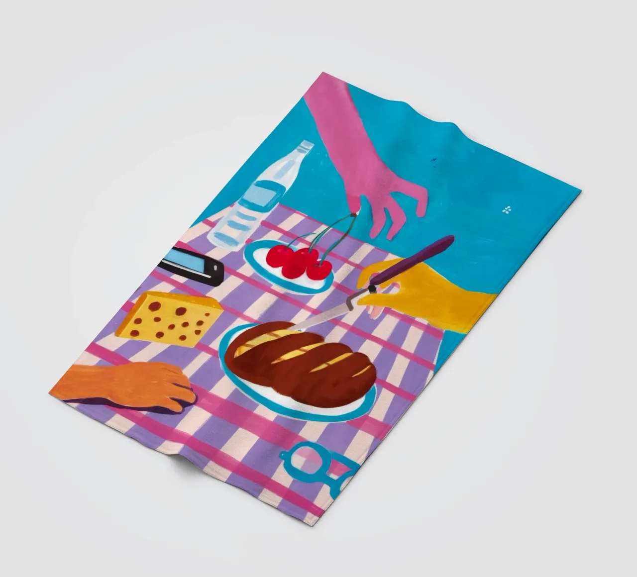 Shared Picnic Harmony fleece blanket by Muse Artworks