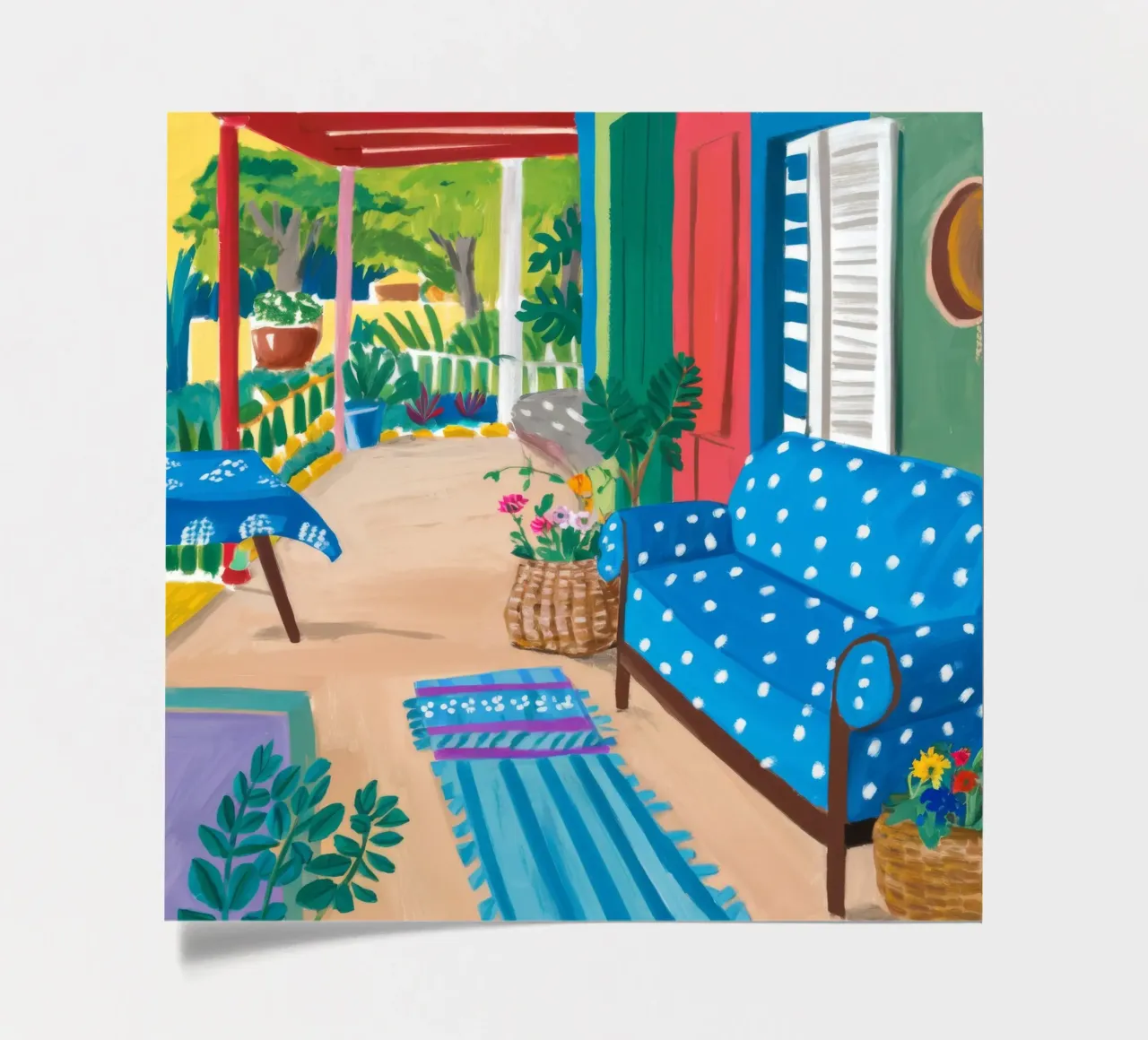 Polka Dot Sofa Sanctuary sticker sheet by FadeAura