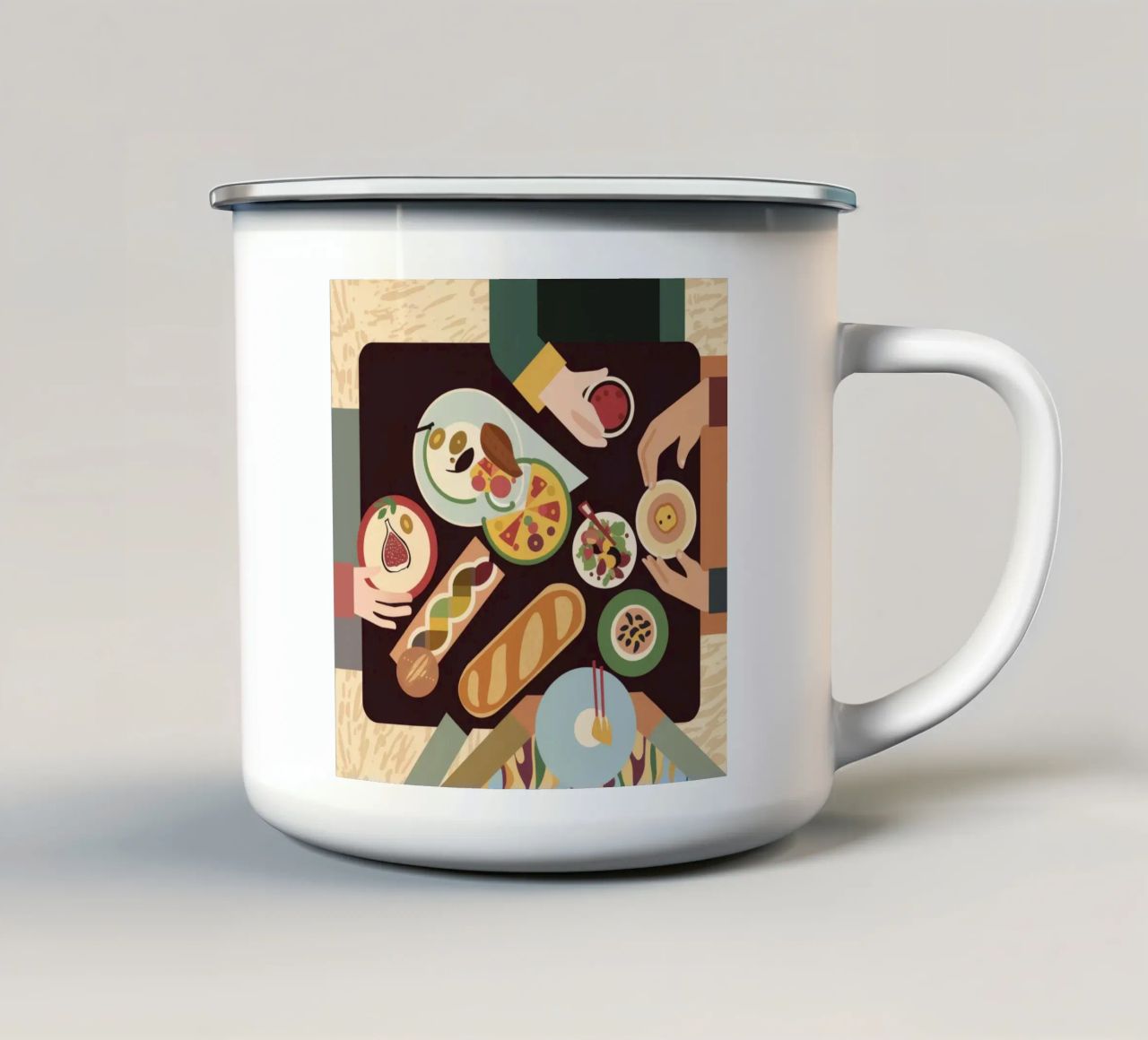 Tavola abbondante Flatlay tazza in smalto da Muse Artworks