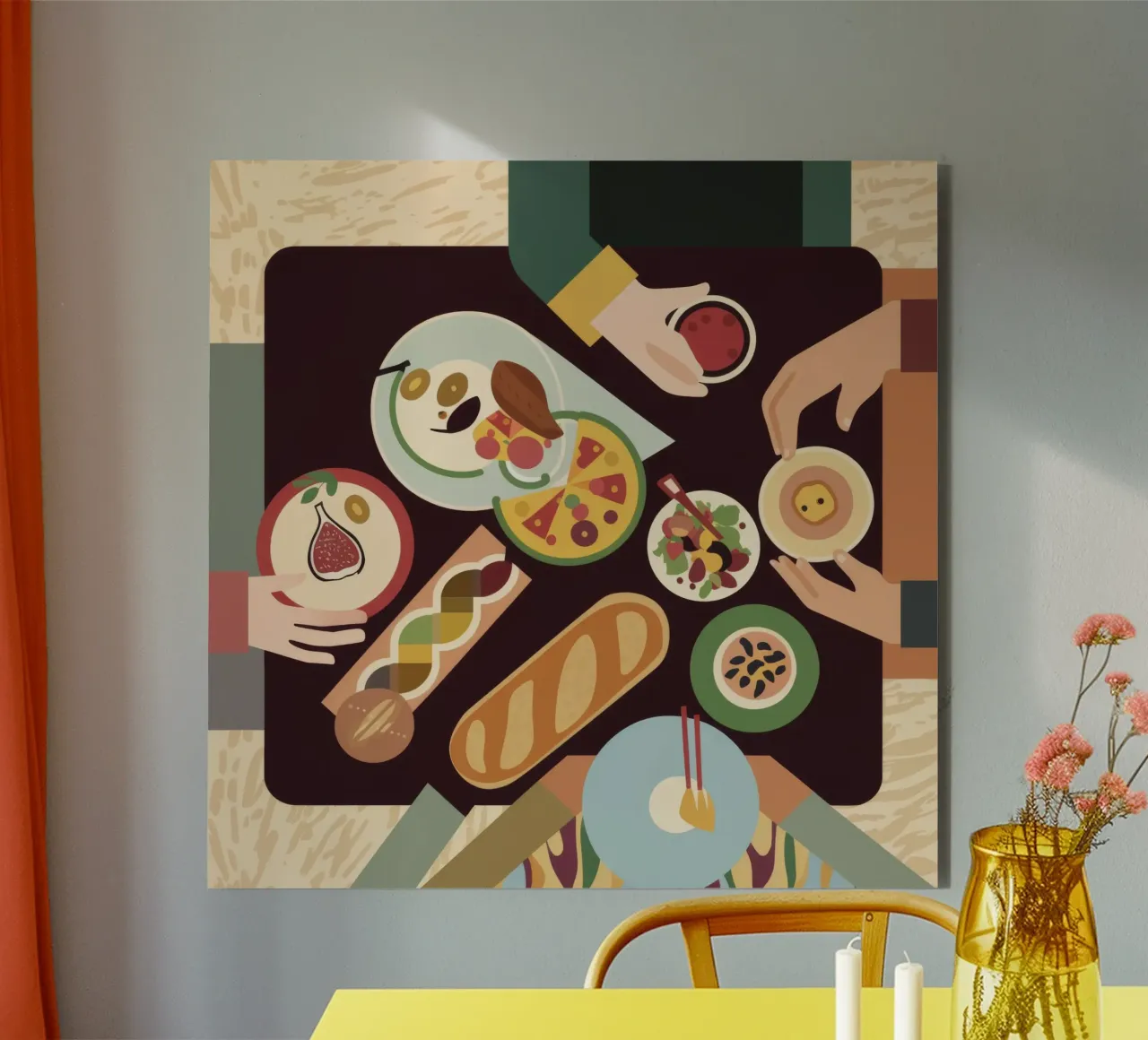 Abundant Table Flatlay Alu-Dibond von Muse Artworks