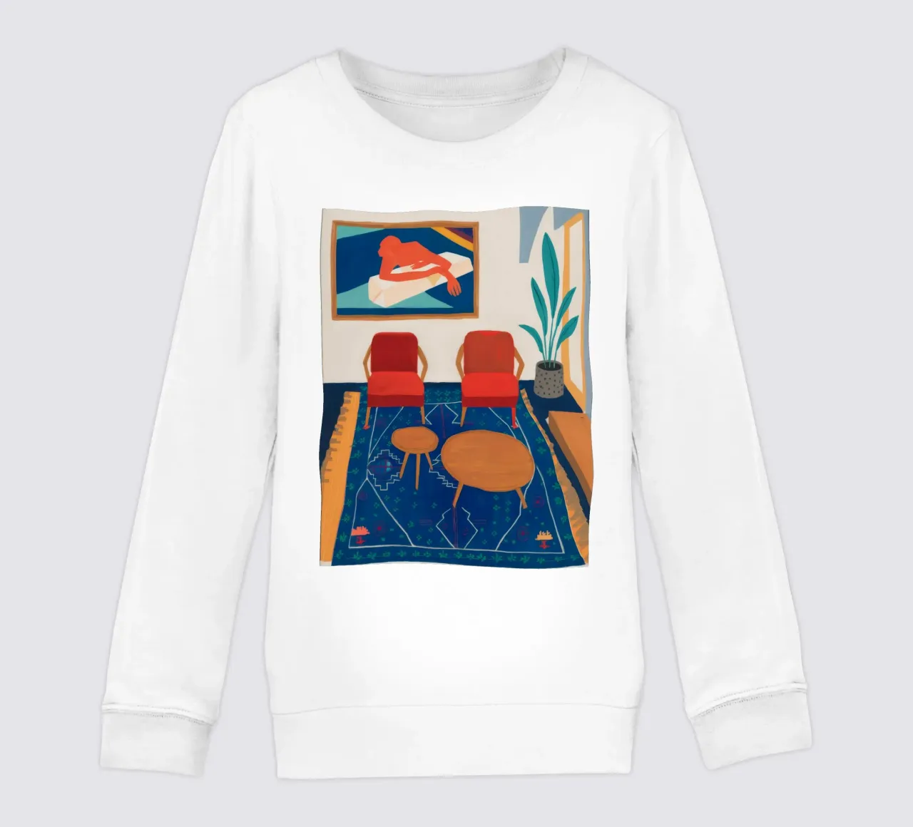 Red Chair Abstract kids sweatshirt by FadeAura