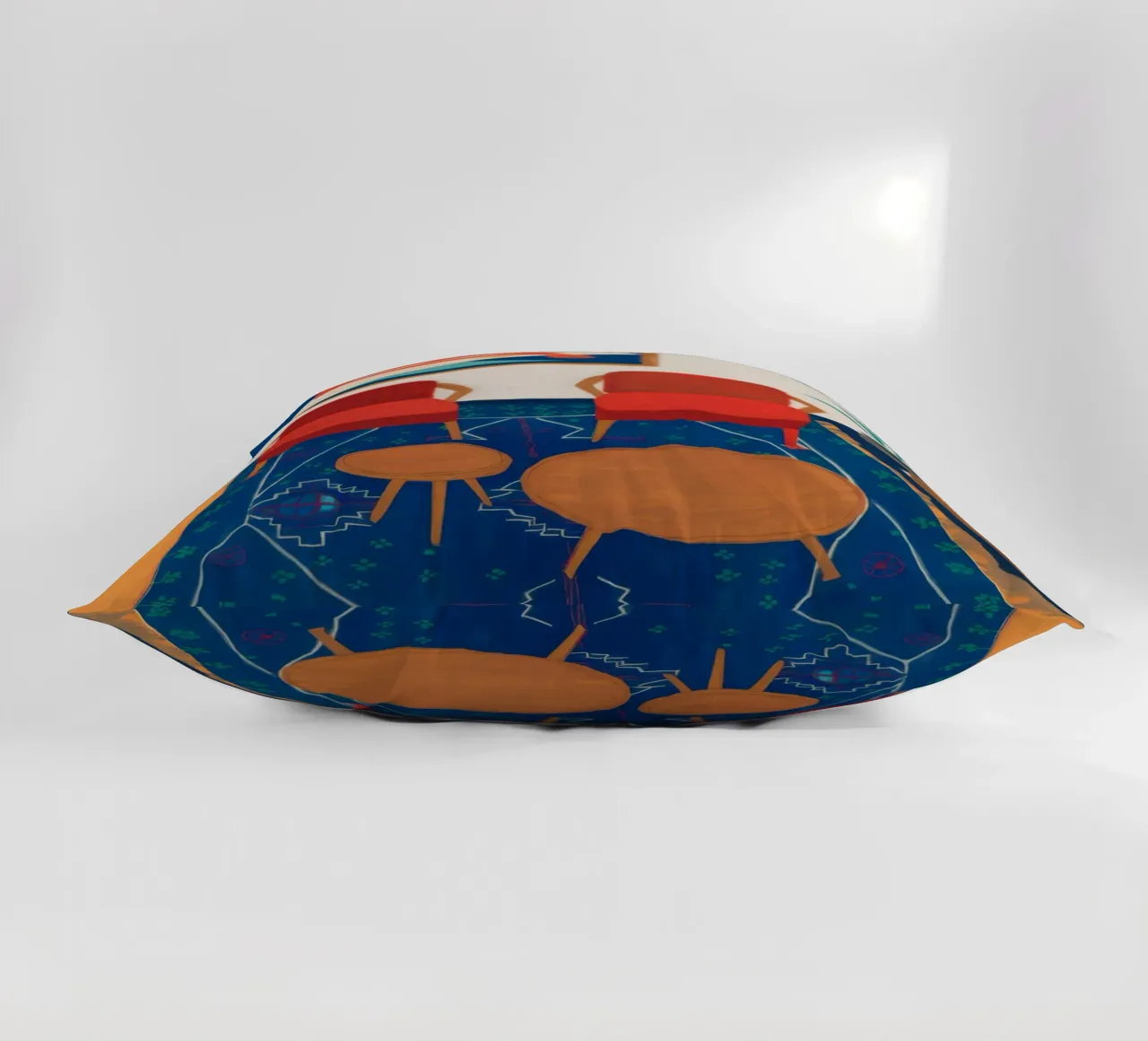 Red Chair Abstract decorative cushion by FadeAura