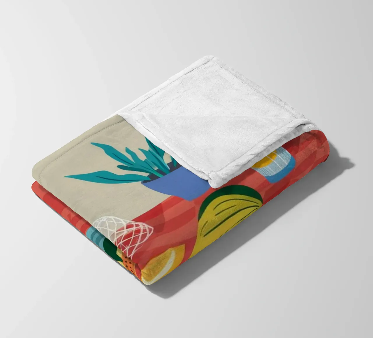 Immobilità a scacchi rossi coperta in pile da Muse Artworks