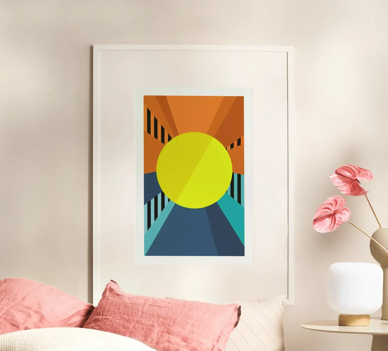 Sunshine On A Rainy Day poster con telaio in plastica da The Native State