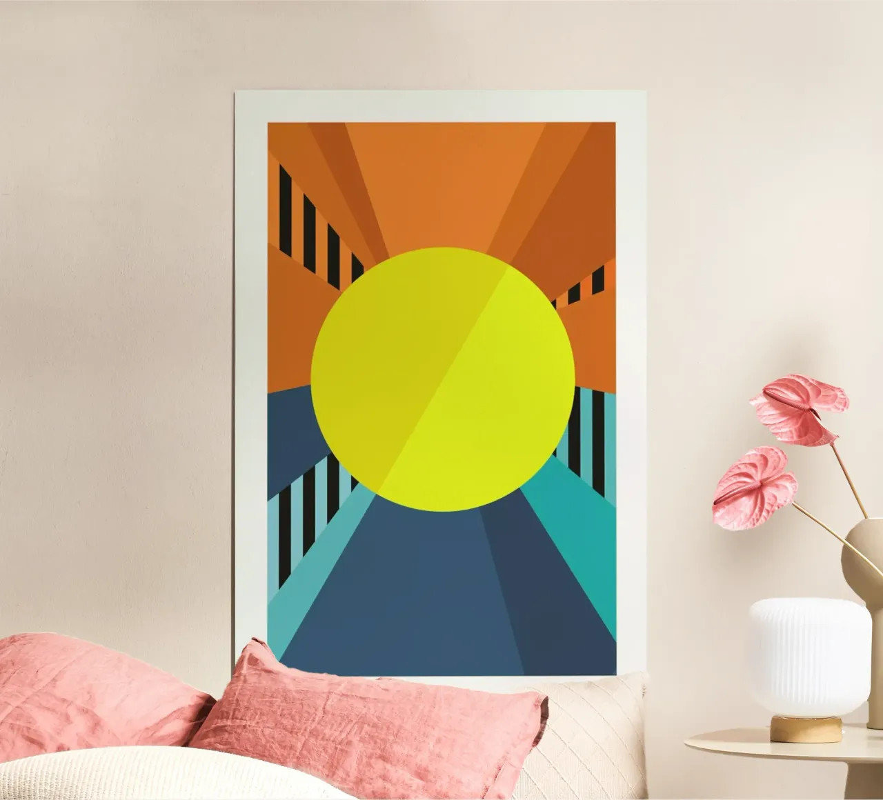 Sunshine On A Rainy Day poster con telaio in plastica da The Native State