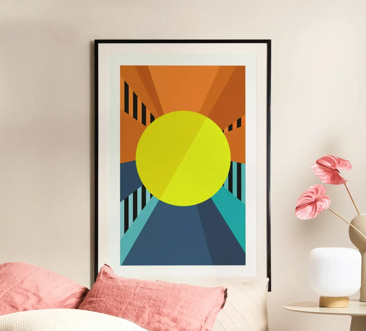 Sunshine On A Rainy Day poster con telaio in plastica da The Native State