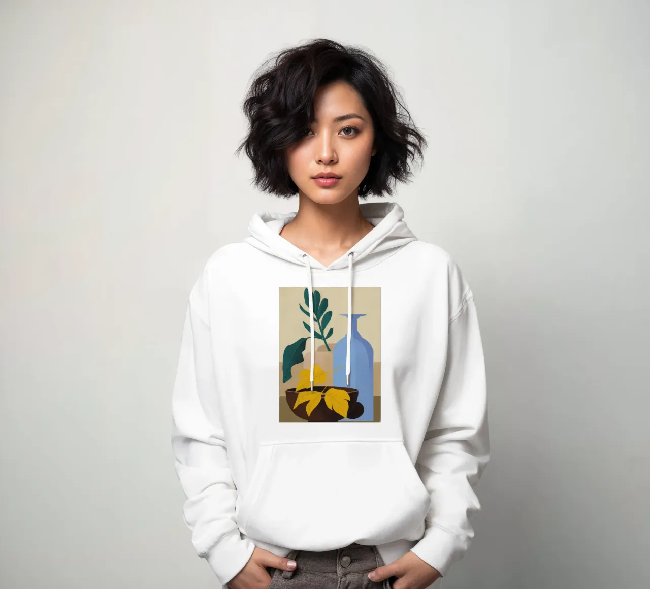 Blue Bottle Yellow Leaf hoodie by FadeAura