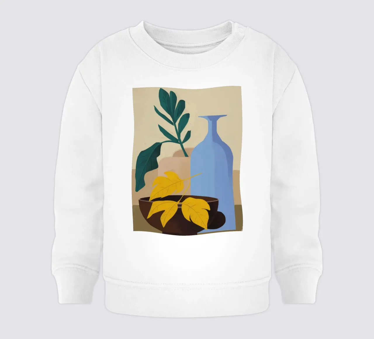 Blaue Flasche Gelbes Blatt Baby Sweatshirt von FadeAura