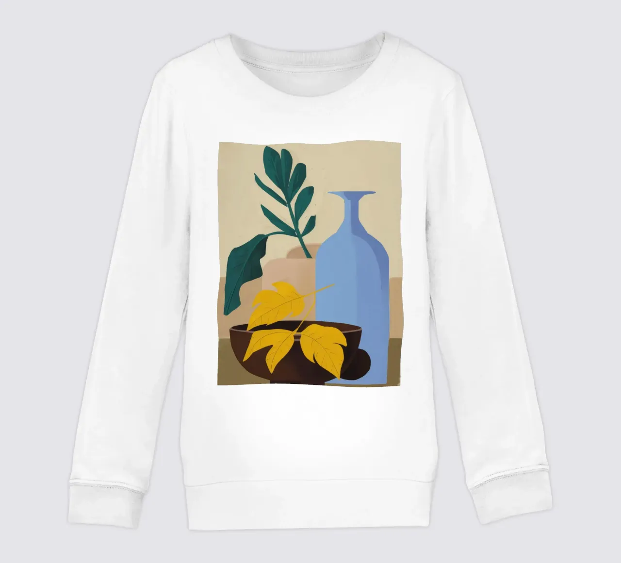 Bouteille bleue Feuille jaune sweat enfant de FadeAura