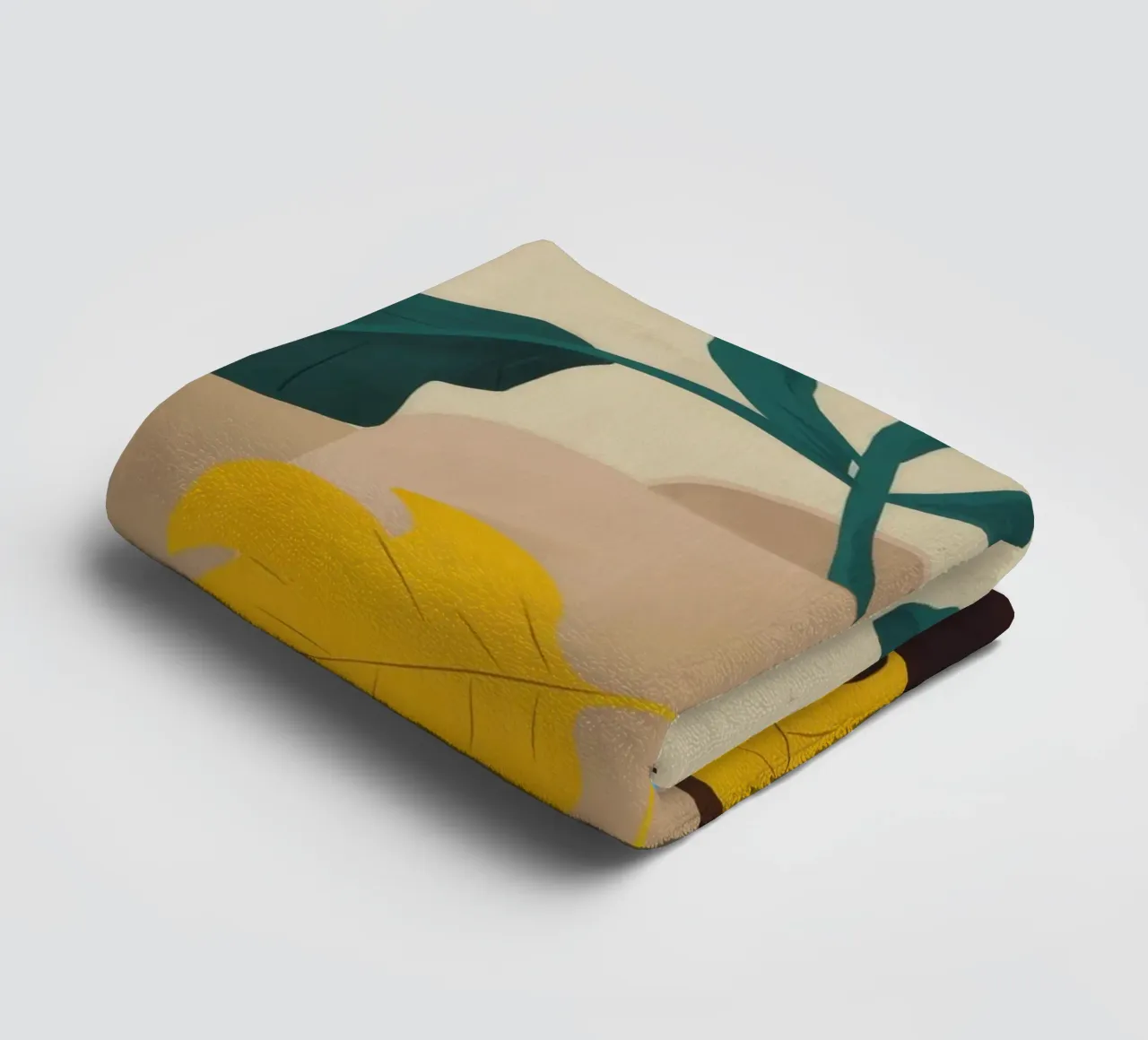 Bouteille bleue Feuille jaune serviette de bain de FadeAura