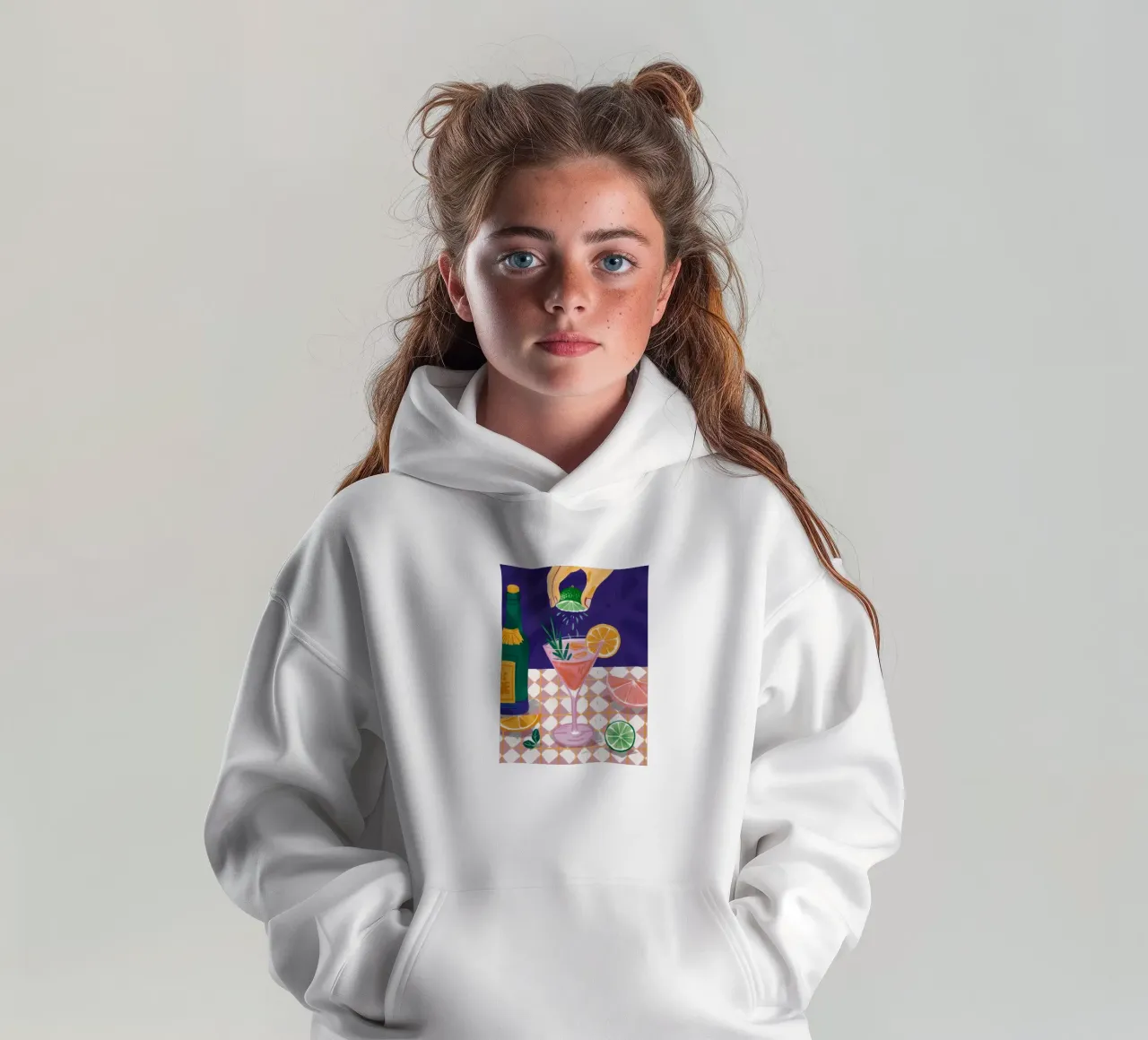 Spruzzata di lime e tonico felpa bambino con cappuccio da Muse Artworks