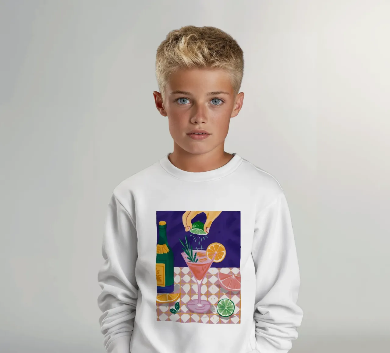 Spruzzata di lime e tonico felpa bambino da Muse Artworks