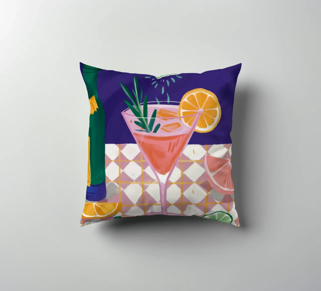 Spruzzata di lime e tonico cuscino da Muse Artworks