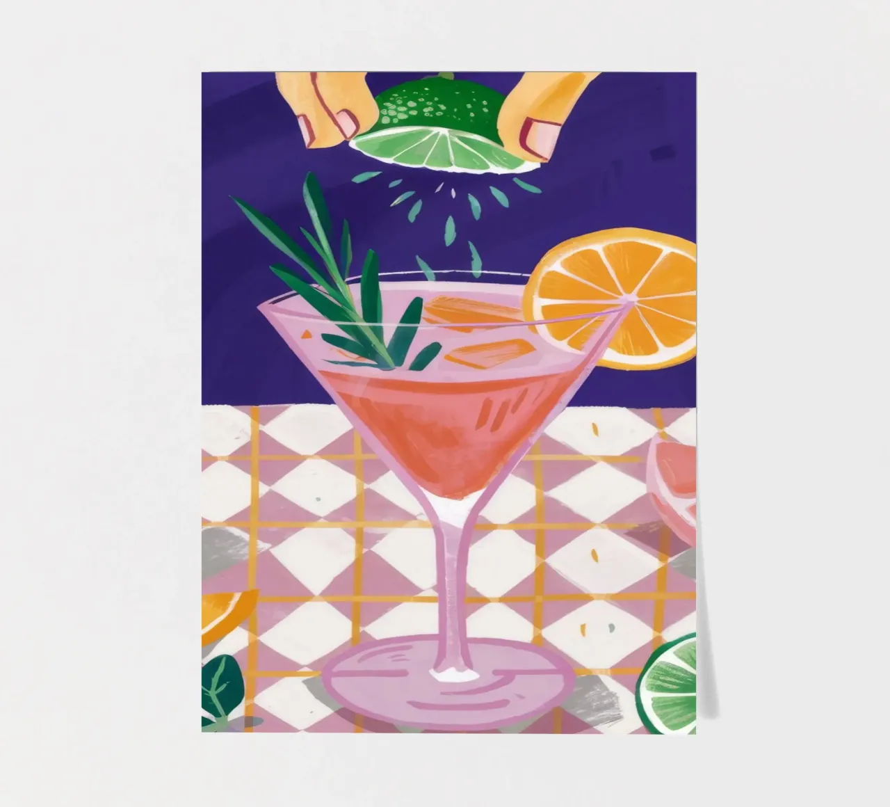 Spruzzata di lime e tonico foglio adesivo da Muse Artworks