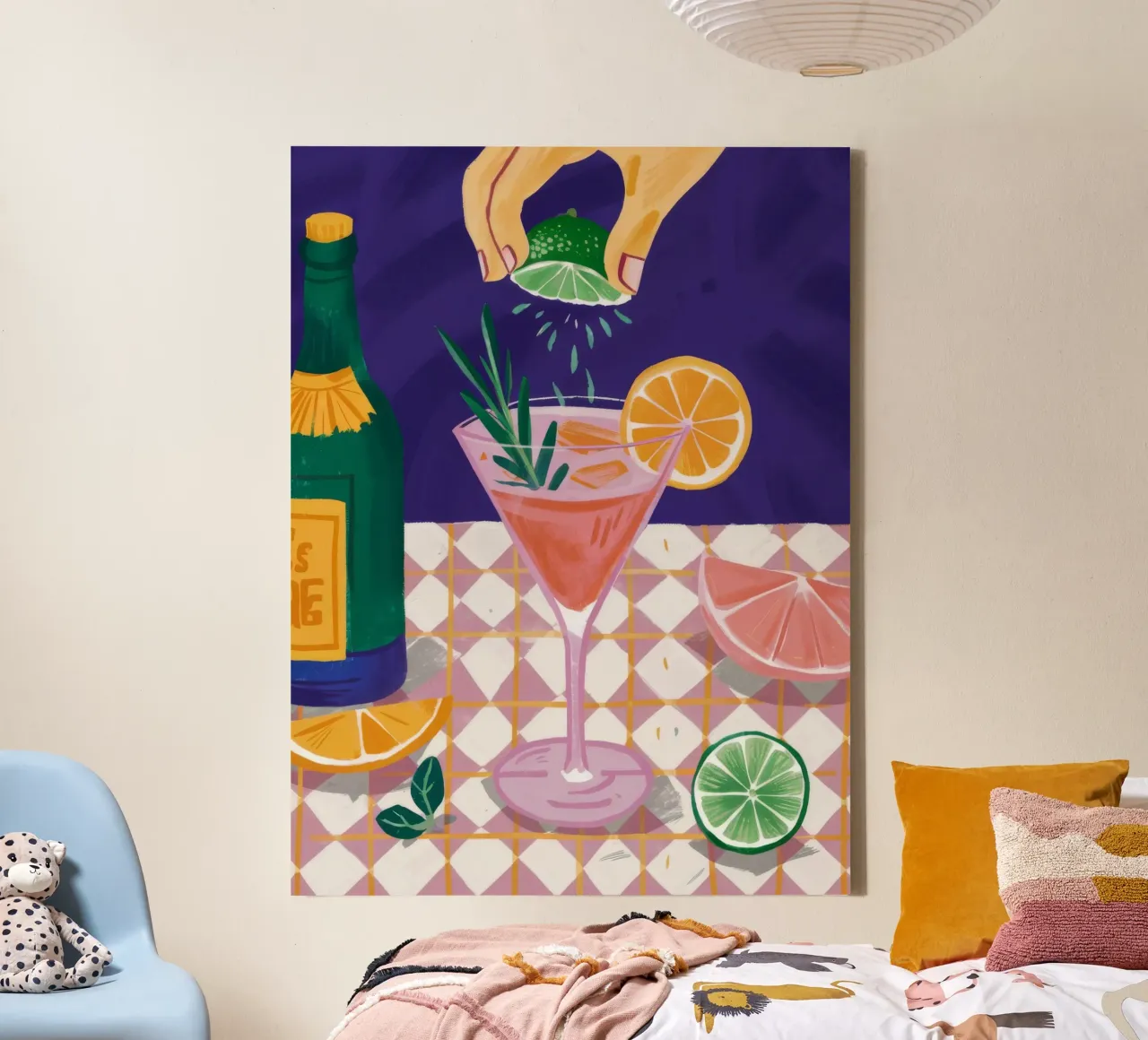 Spruzzata di lime e tonico tela da Muse Artworks