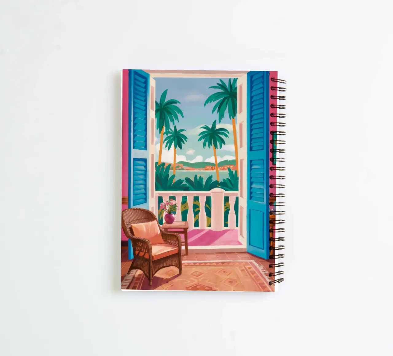 Azure Shutter Seascape spiral notebook by FadeAura