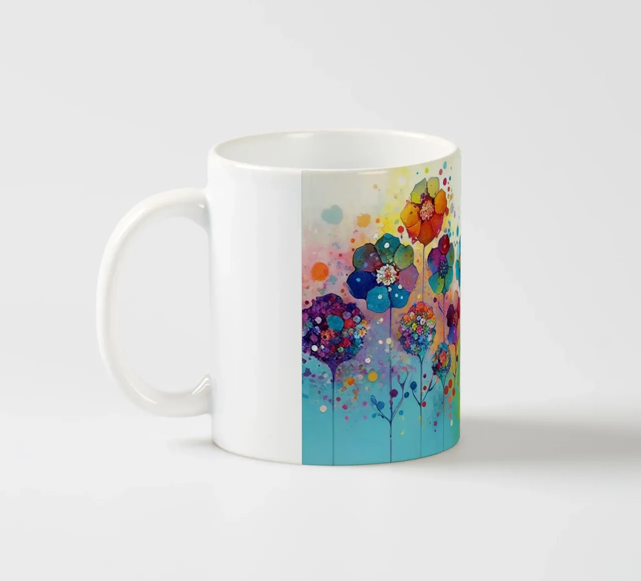 Fiori colorati tazza in ceramica da Imagine