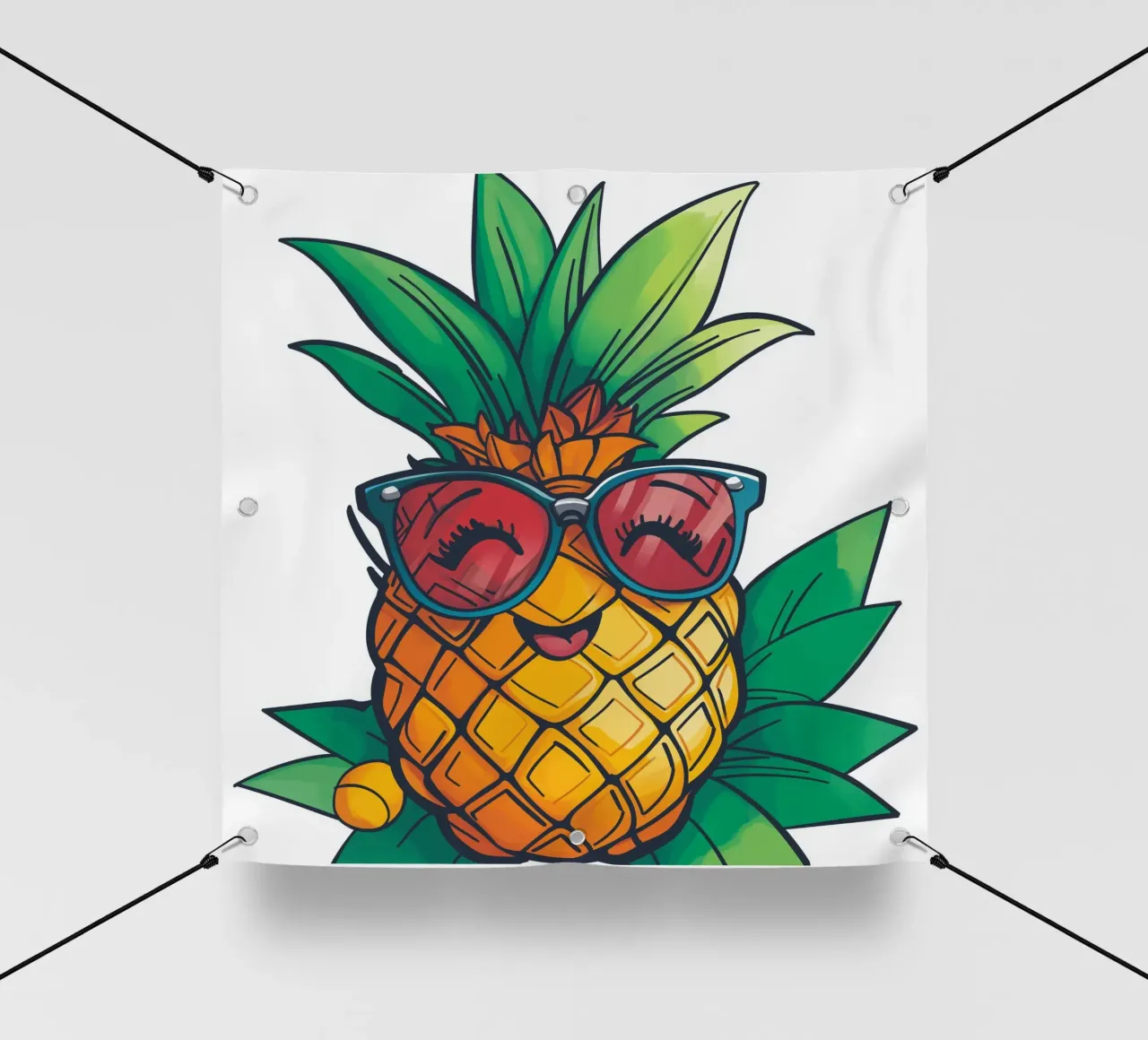 Ananas felice telo in pvc da Motivate-Today