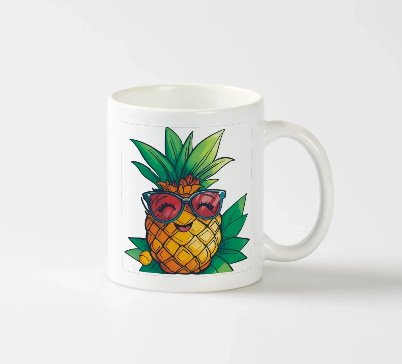 Happy Pineapple ceramic mug by Motivate-Today