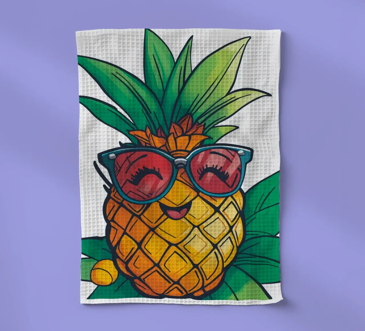 Ananas felice canovaccio da cucina da Motivate-Today