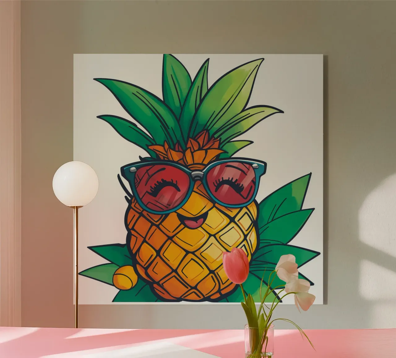 Ananas felice plexiglass da Motivate-Today