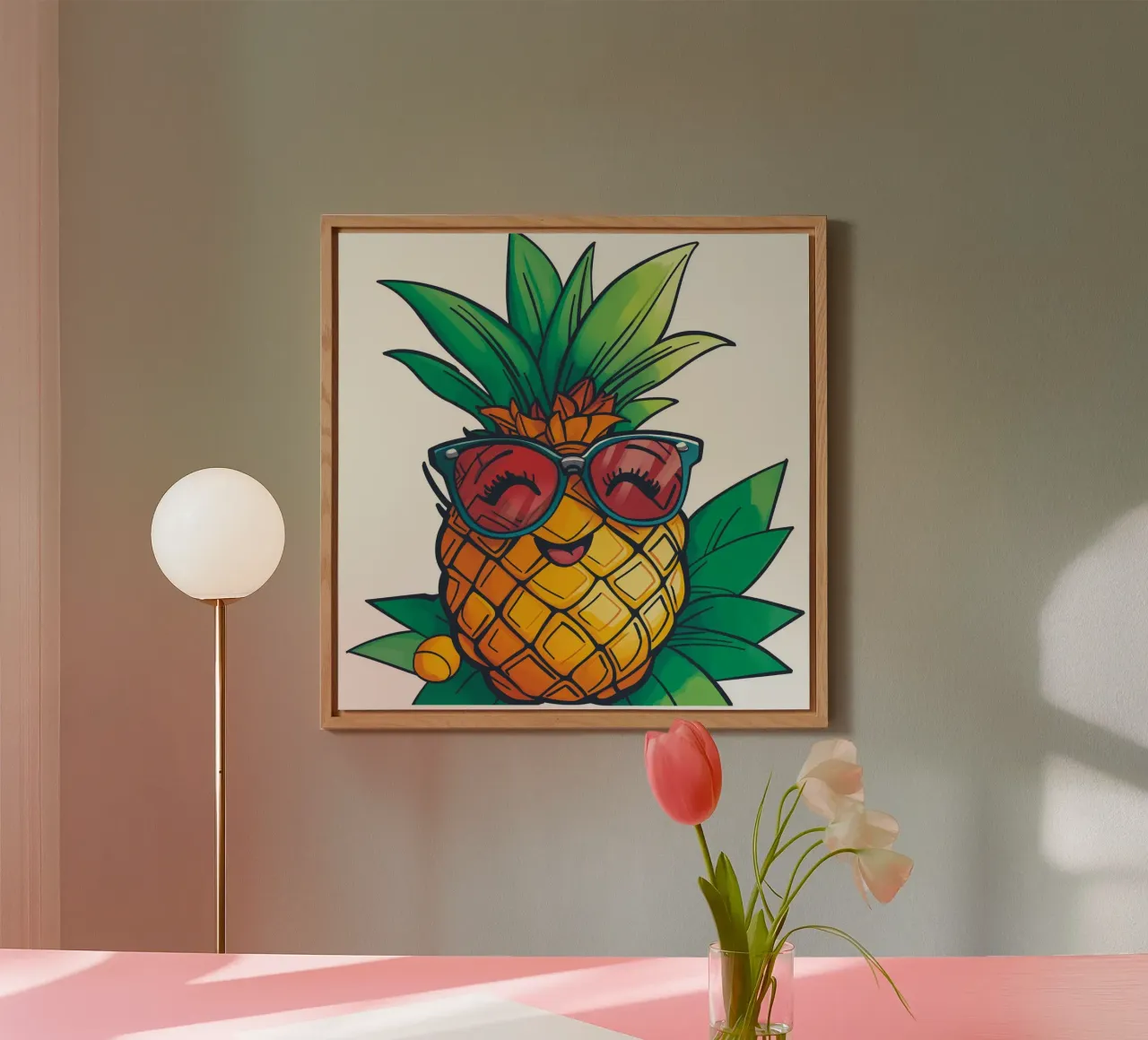 Ananas felice alluminio dibond da Motivate-Today