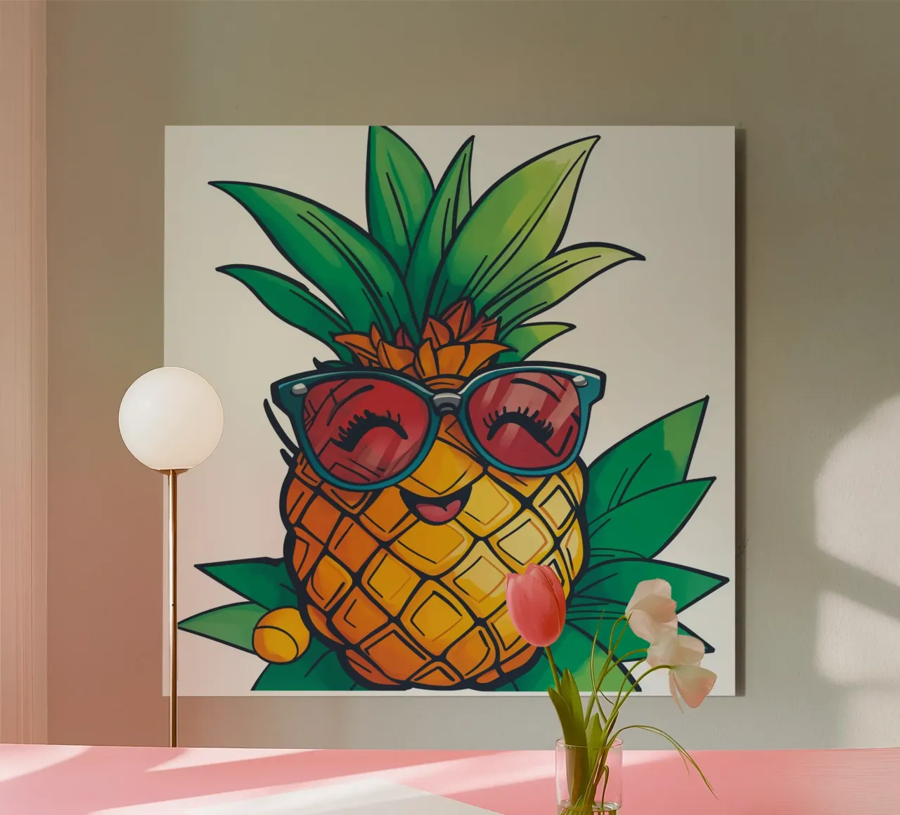 Ananas felice alluminio dibond da Motivate-Today