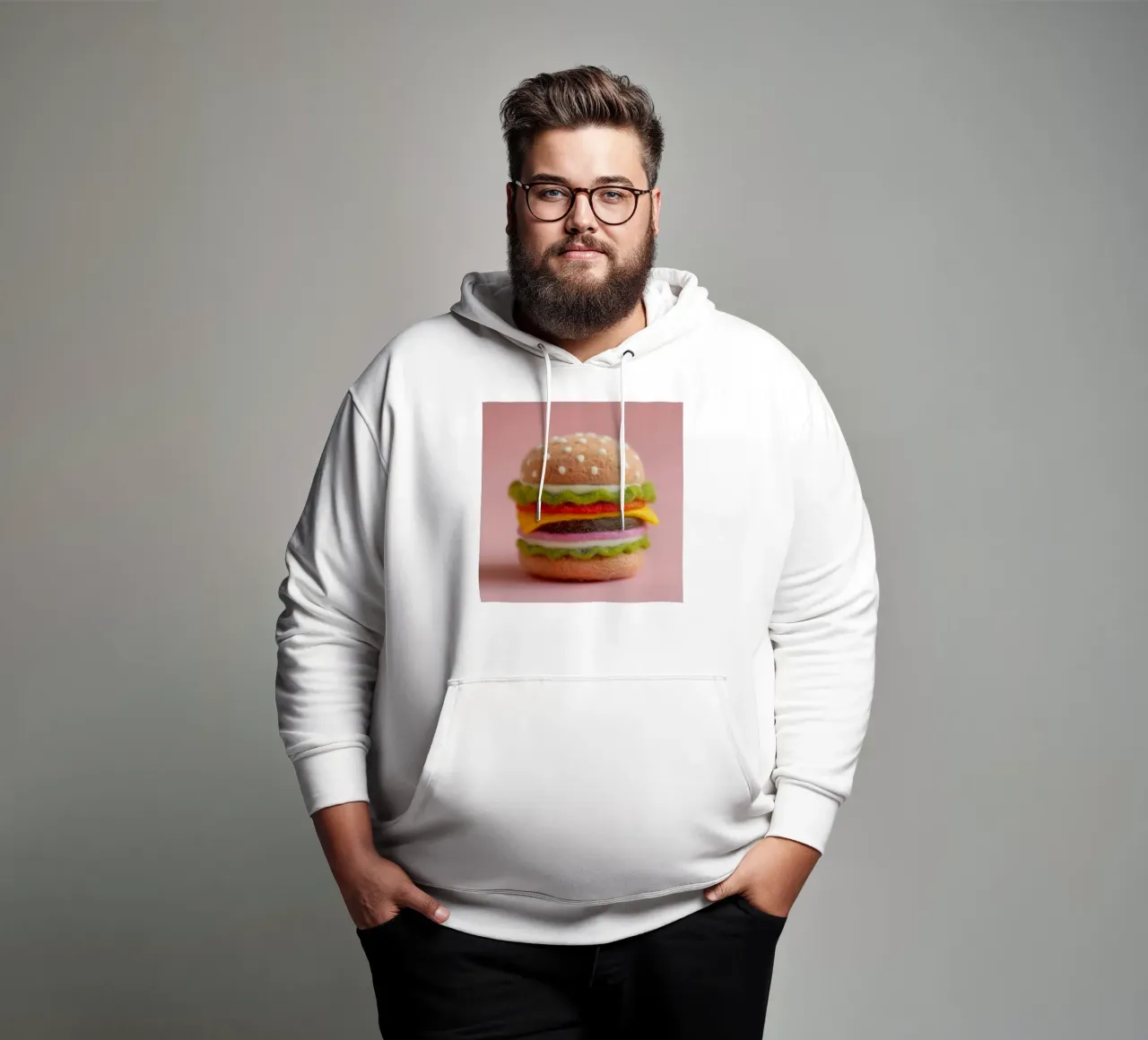 Hamburger soffice felpa con cappuccio da Motivate-Today