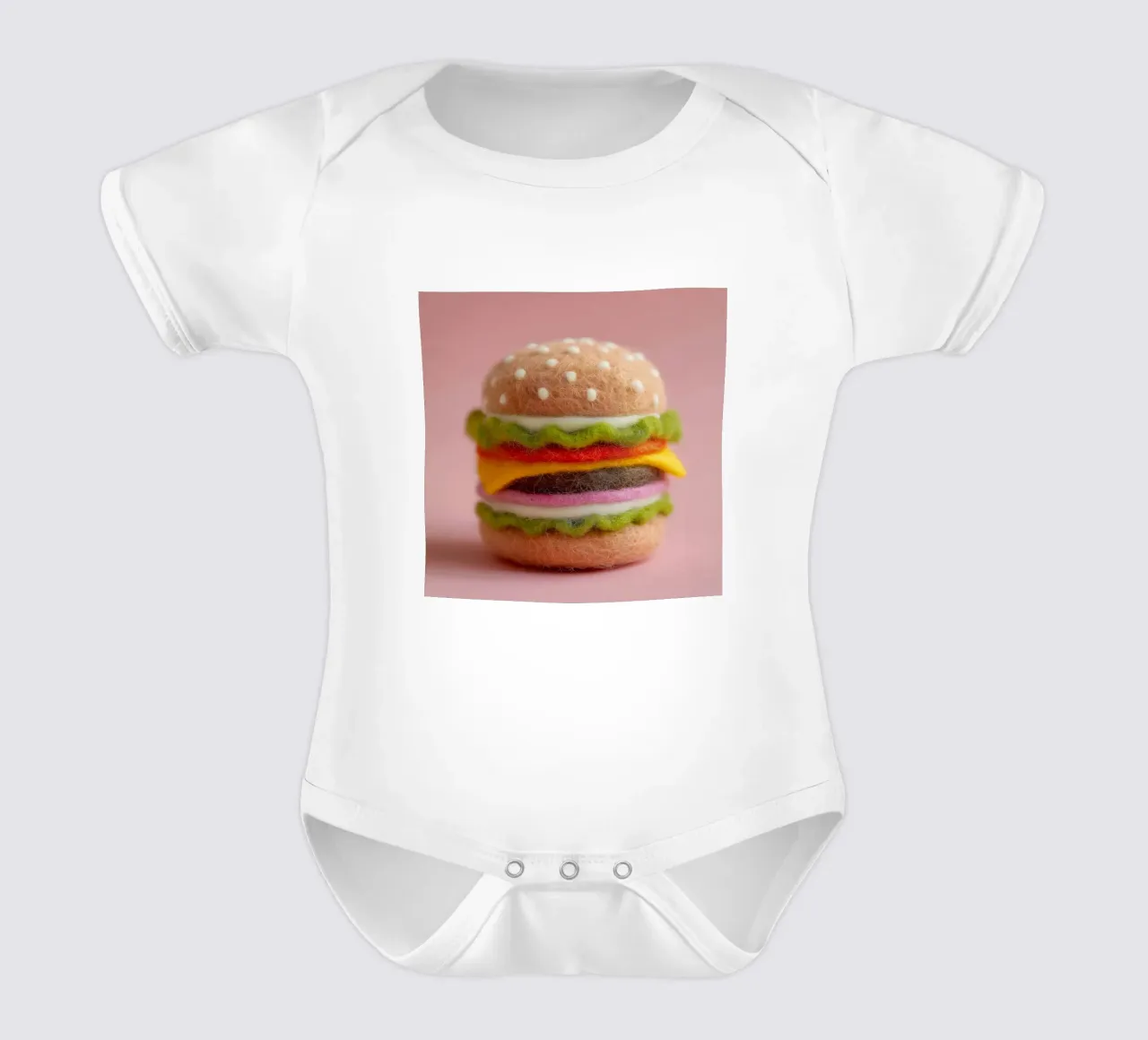 Hamburger soffice body neonato maniche corte da Motivate-Today