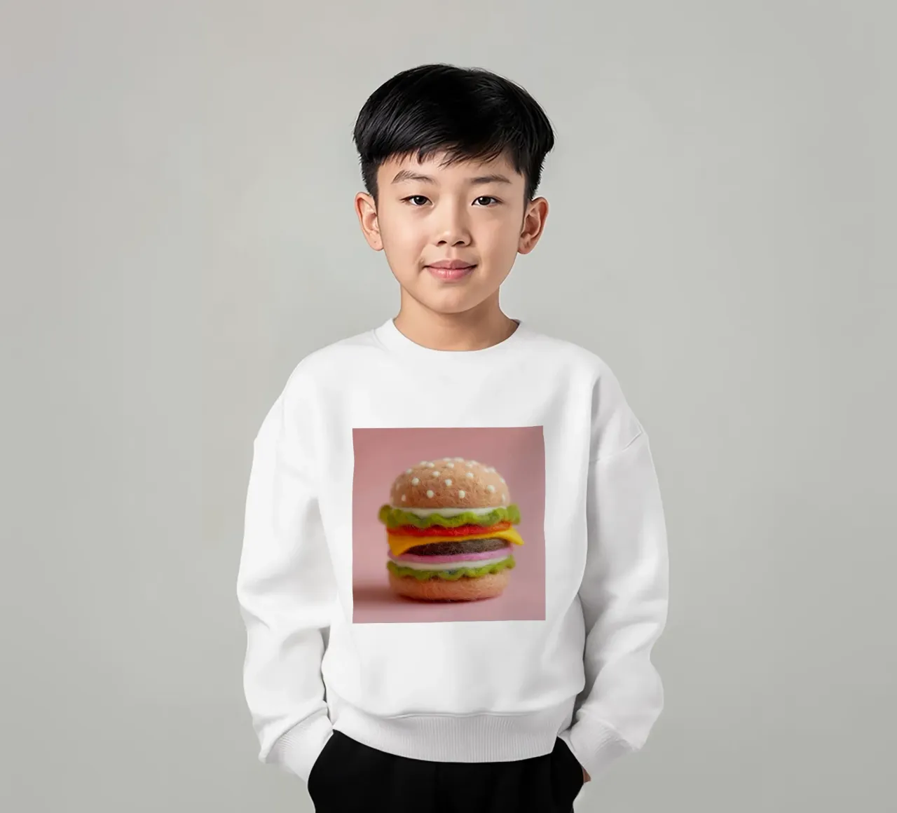 Hamburger soffice felpa bambino da Motivate-Today