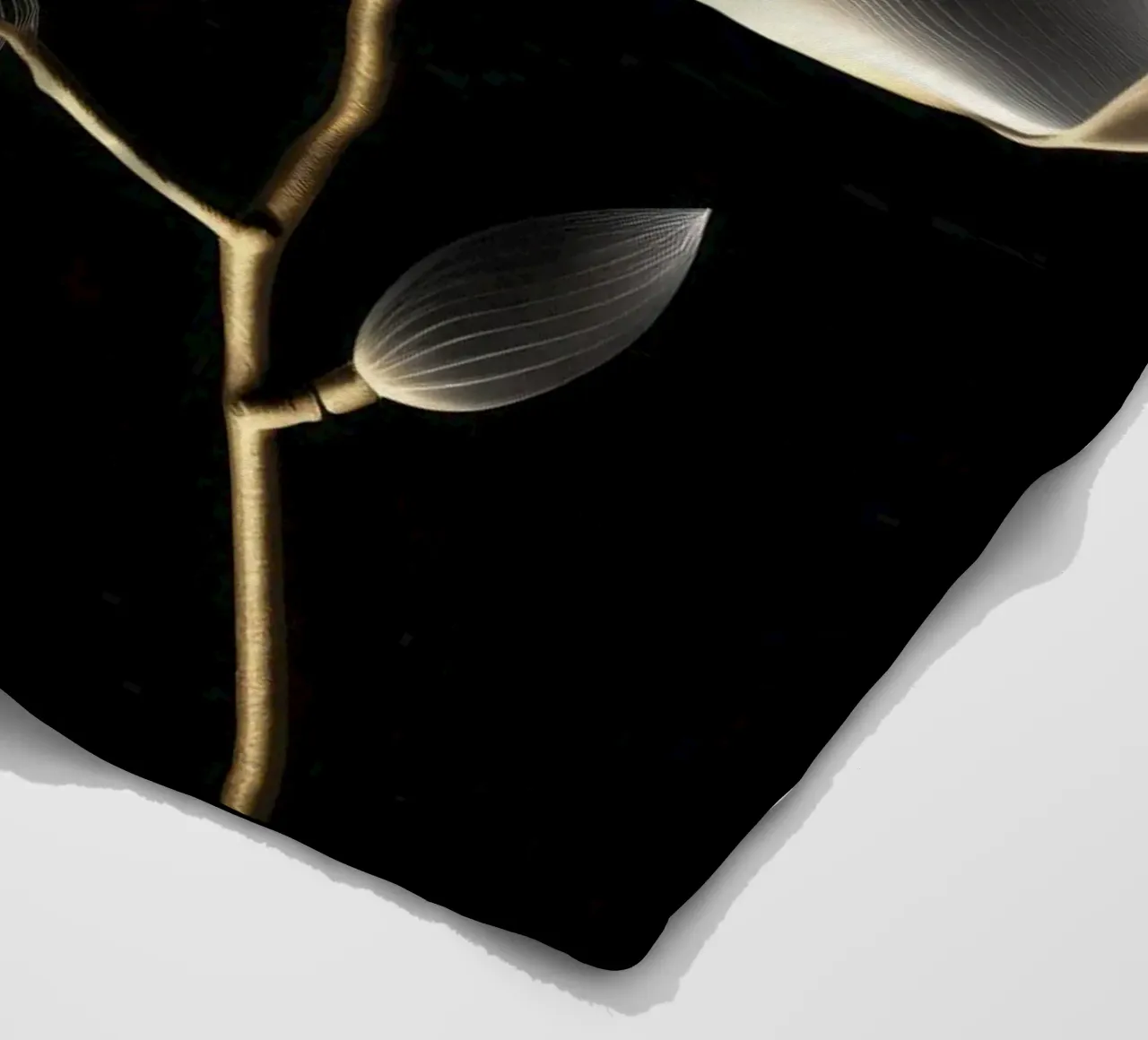 Flower on dark background fleece blanket by Imagine
