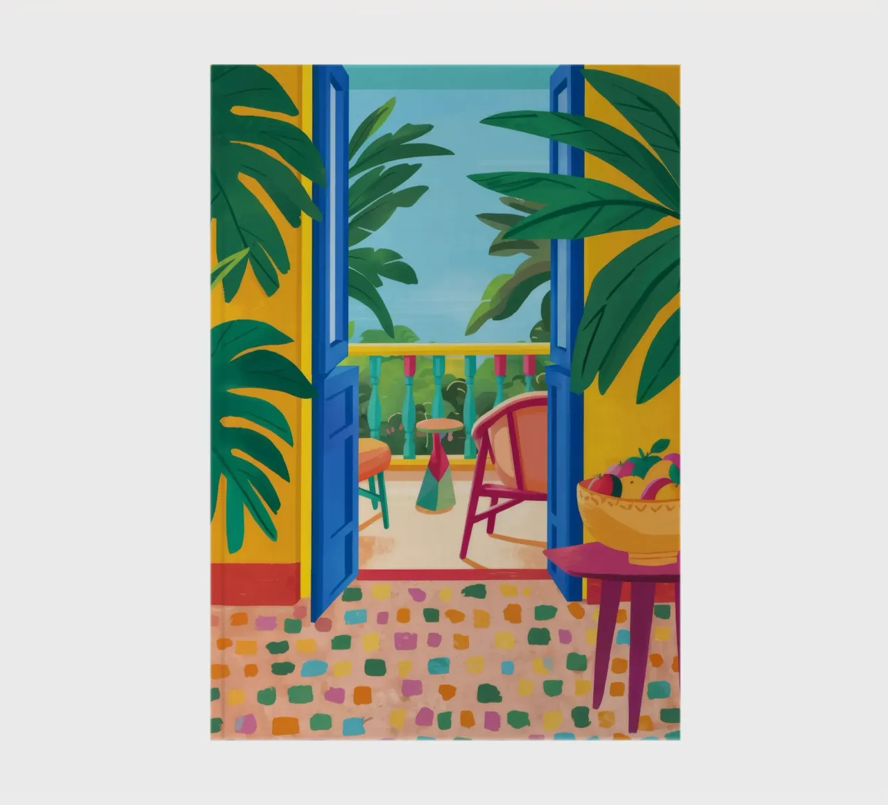 Balcony Jungle View notebook by FadeAura