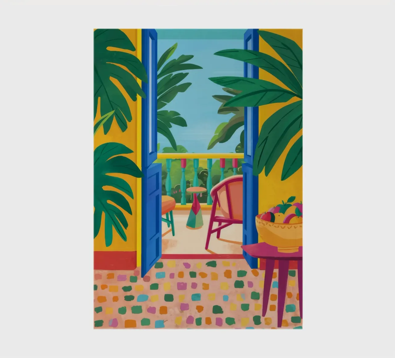 Balcony Jungle View notebook by FadeAura