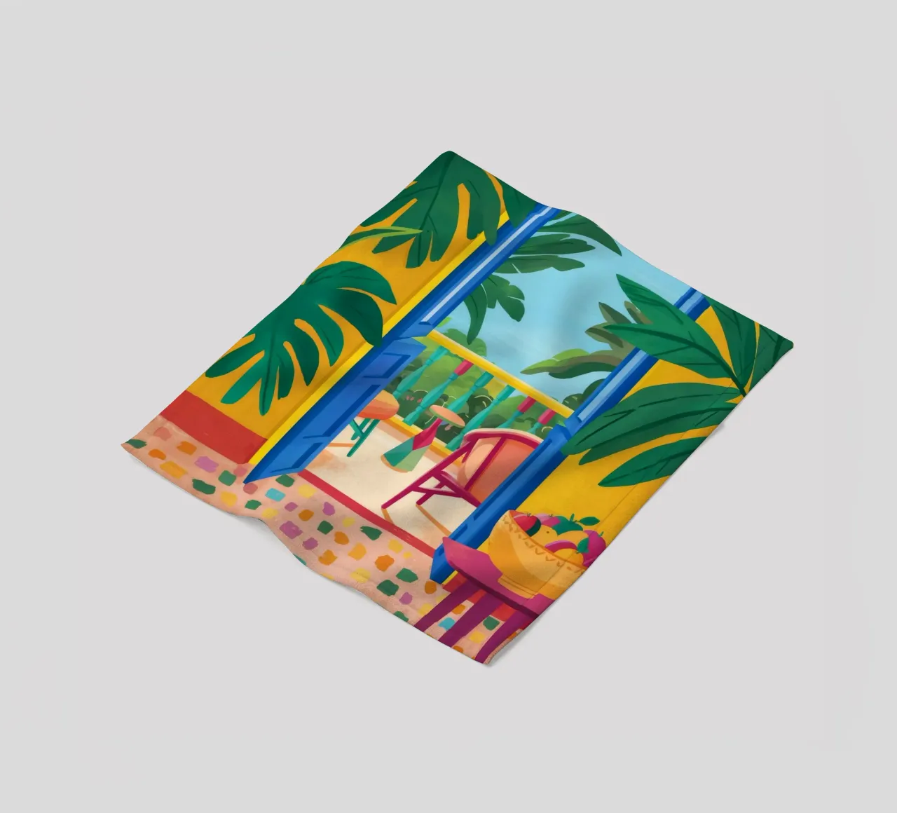 Balcon Vue sur la jungle plaid polaire de FadeAura