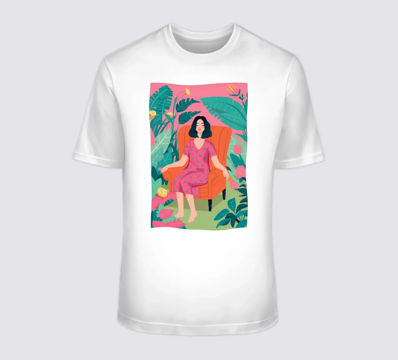 Abito rosa Riposo in giardino t-shirt da FadeAura