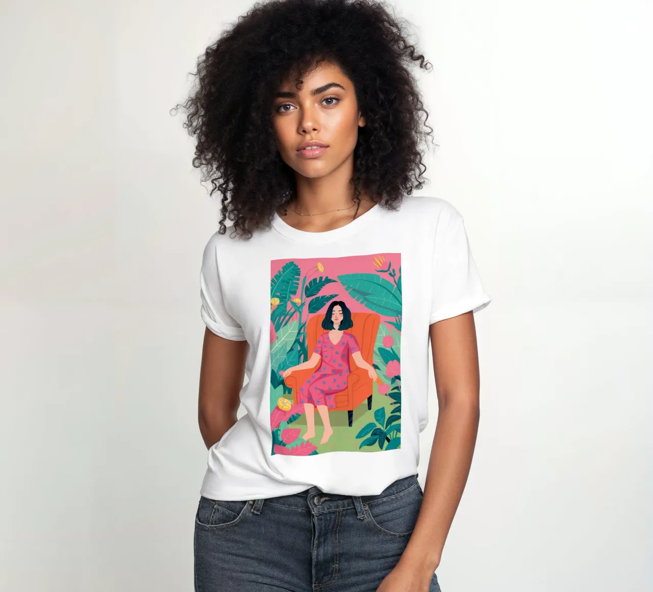 Pink Dress Garden Repose Frauen T-Shirt von FadeAura