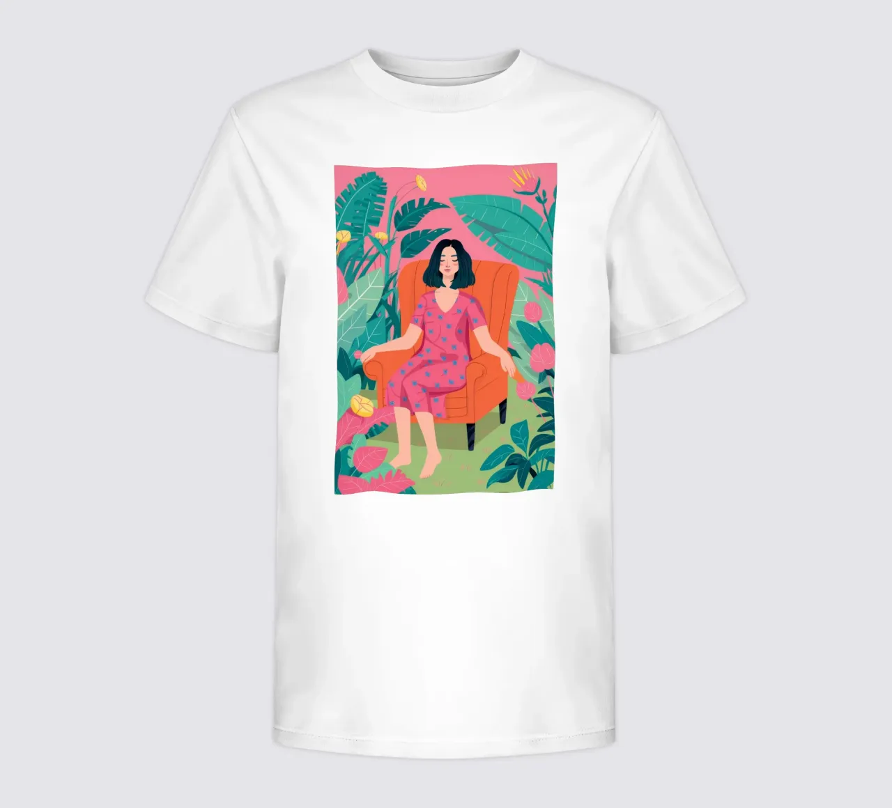 Pink Dress Garden Repose kids t-shirt by FadeAura