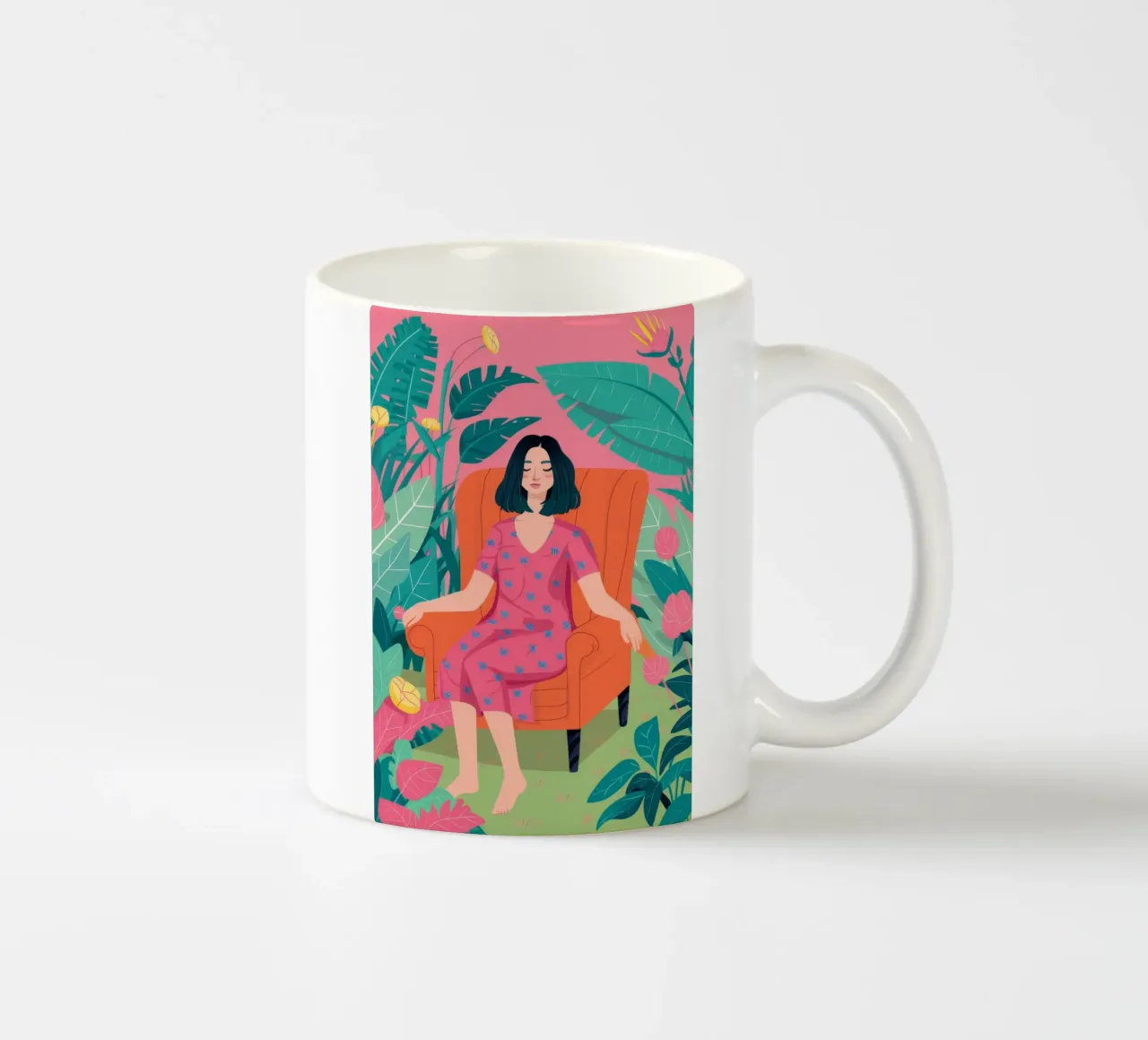 Abito rosa Riposo in giardino tazza in ceramica da FadeAura