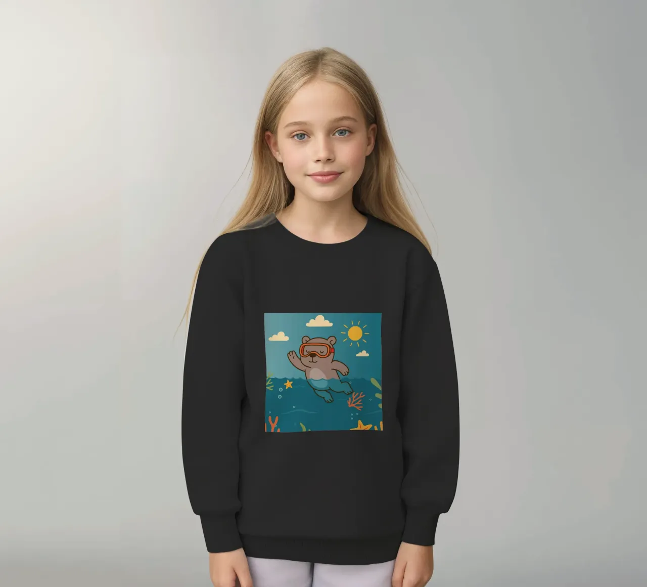 Immersione in mare con l'orso felpa bambino da namosh