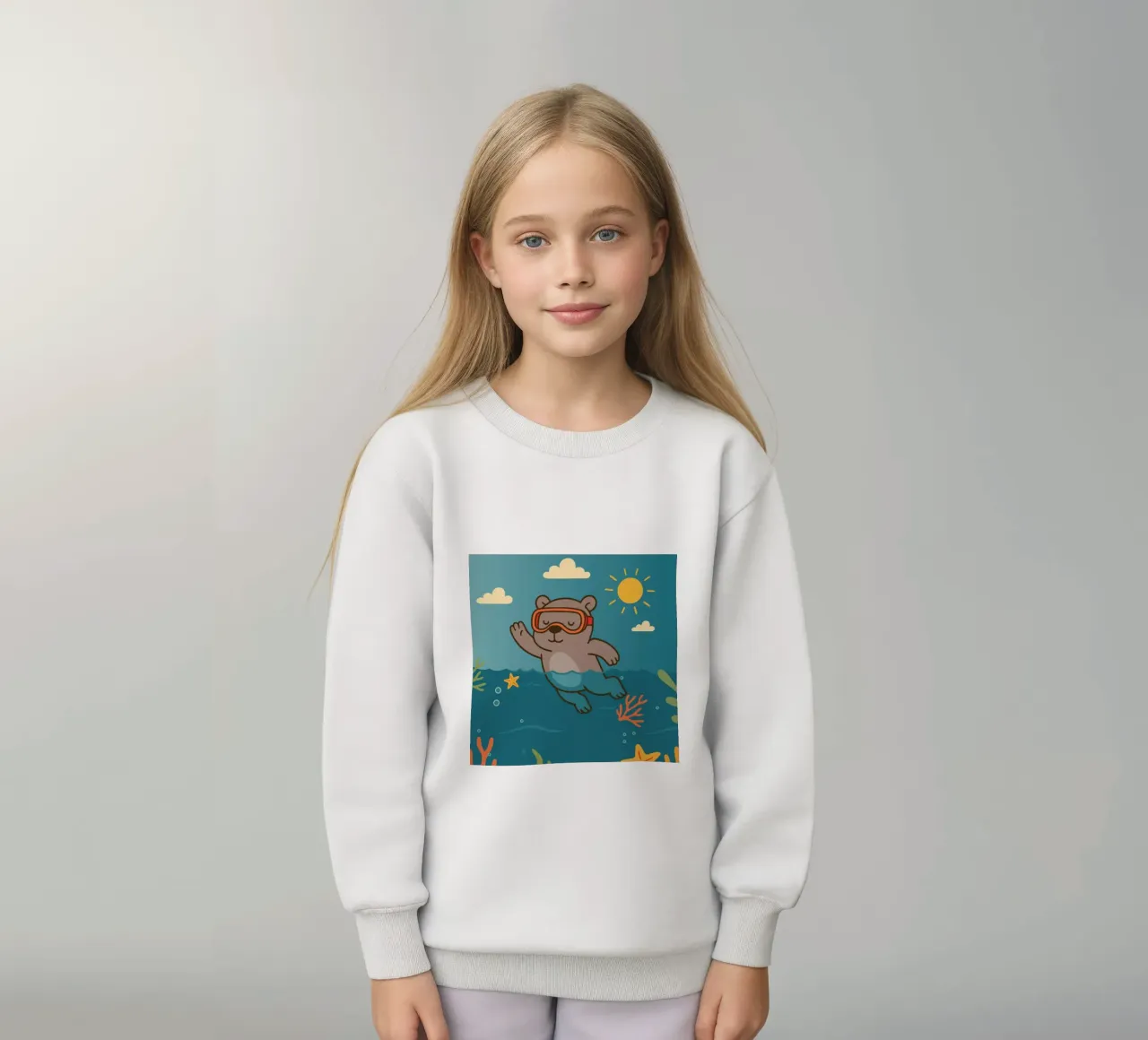 Immersione in mare con l'orso felpa bambino da namosh