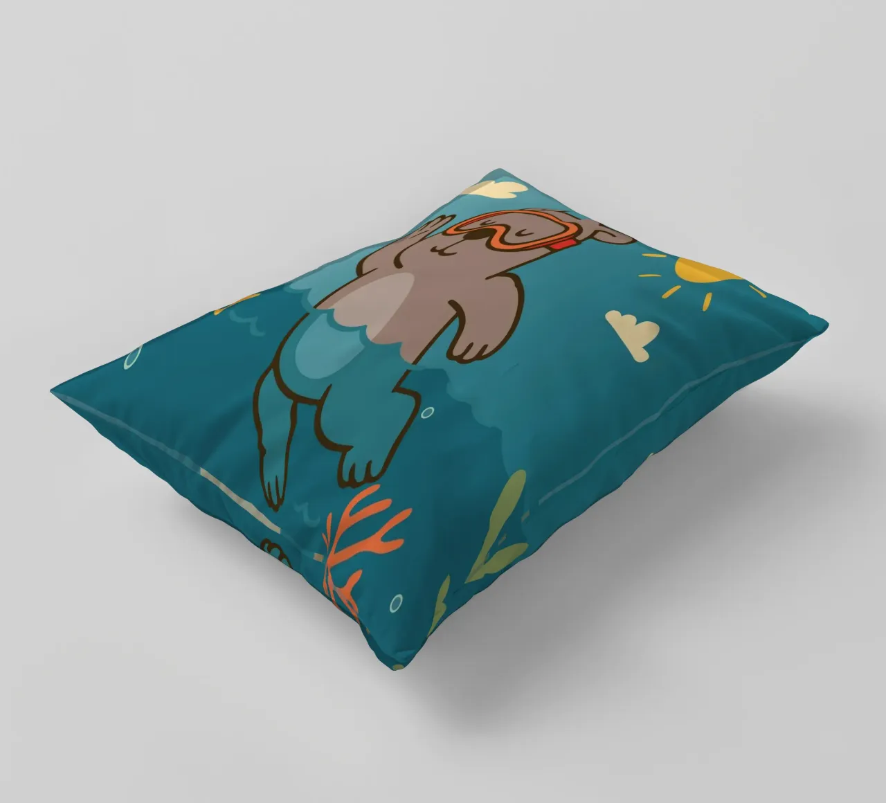 Immersione in mare con l'orso cuscino da namosh