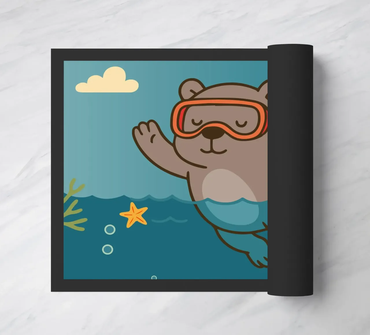 Immersione in mare con l'orso zerbino da namosh