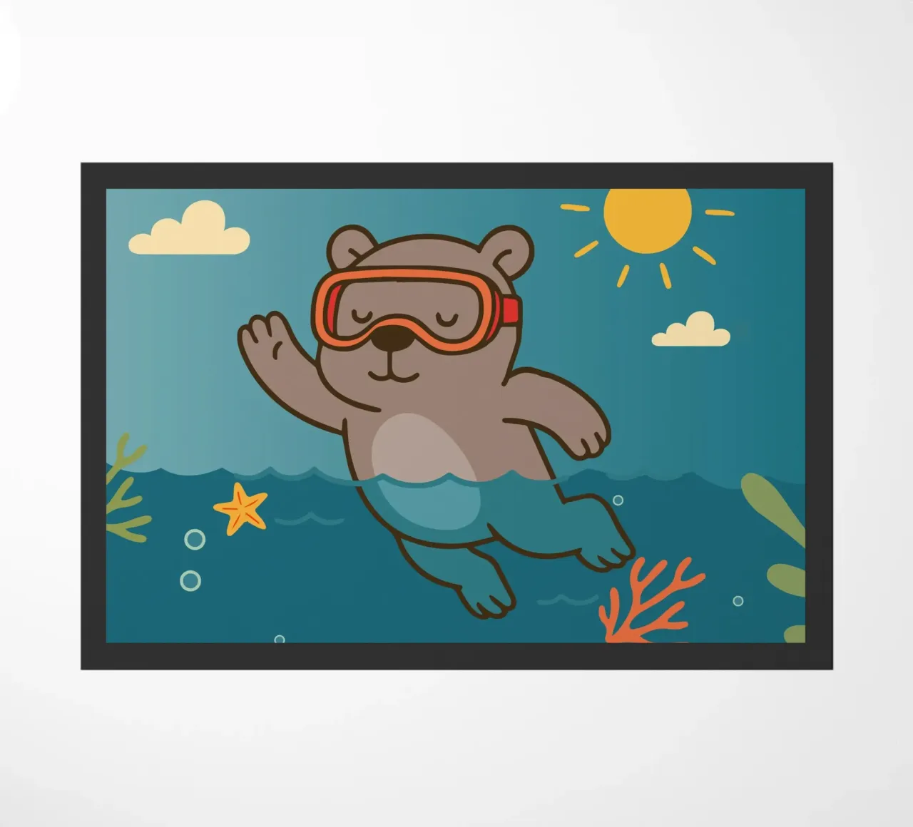 Immersione in mare con l'orso zerbino da namosh